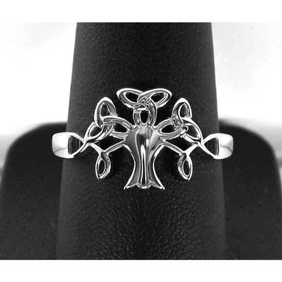 Jewelry - 925 STERLING SILVER Celtic Endless Knot Tree Of Life Ring